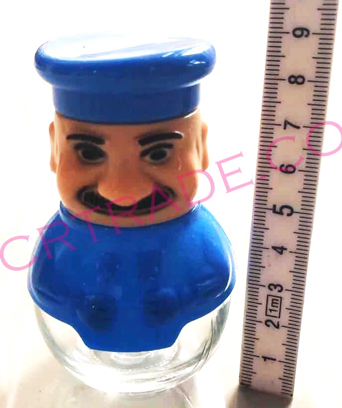 ขวดแก้วใส่พริกไทย ลายพ่อครัว 2 ชิ้นกล่อง 10.5 ซม.