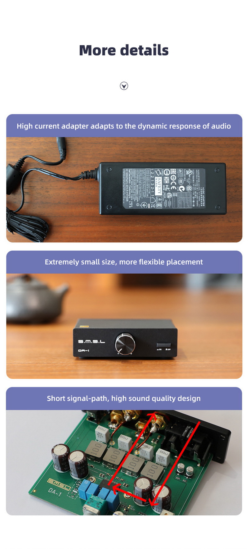 SMSL DA-1 Power Amplifier ตั้งโต๊ะราคาประหยัด เสปคอลัง ประกันศูนย์ไทย