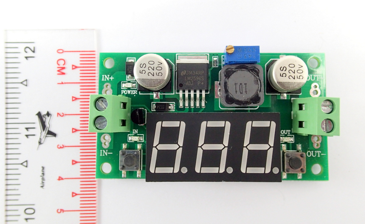 Step-Down LM2596S built-in Voltmeter [4-40V to 1.2-37V] 2A 20W