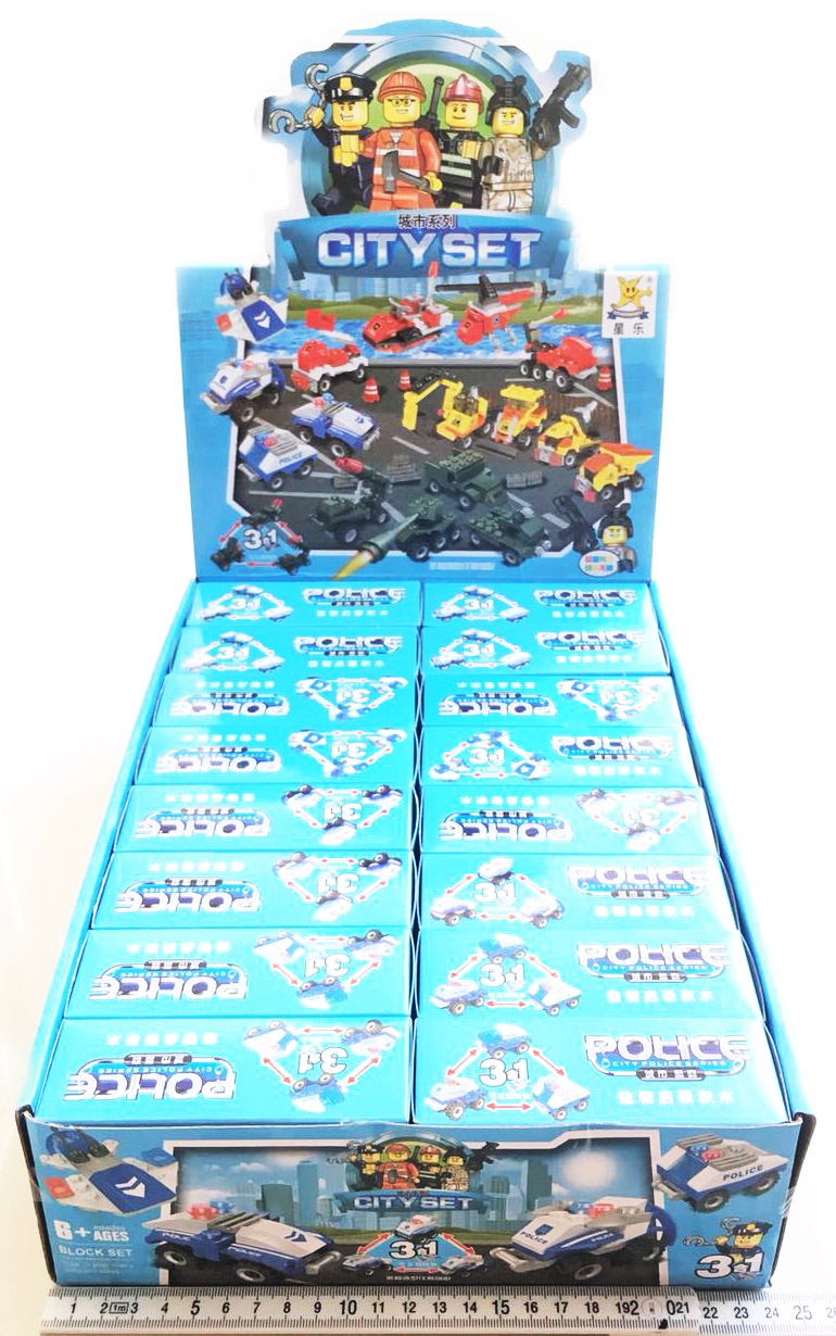เลโก้ตัวต่อรถตำรวจกล่อง 11.5 ซม. (1x16)