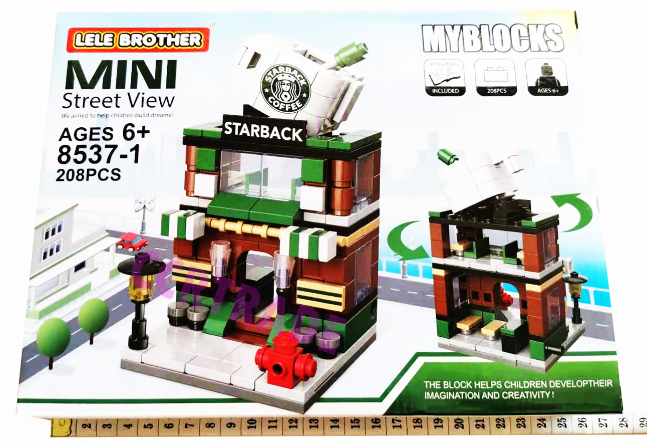 ชุดตัวต่อร้านค้ารุ่นใหม่ คละ 8 แบบ 19x26 ซม.(1x3)