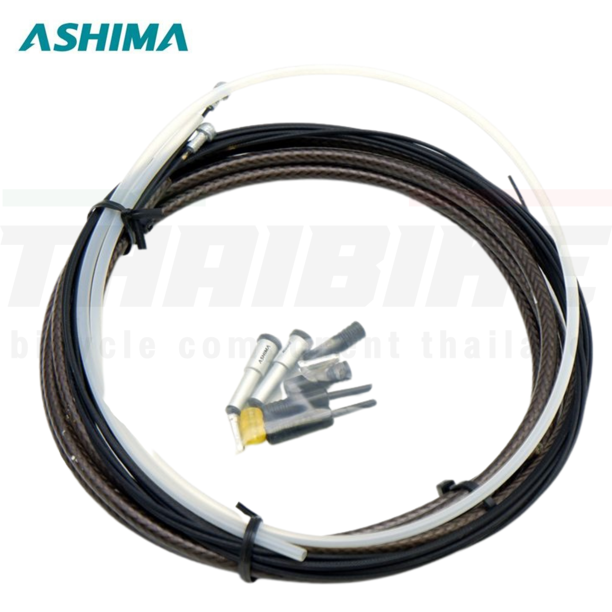 ชุดสายเกียร์สำหรับหมอบและภูเขา ชุดสายเบรคสำหรับเสือหมอบ Ashima Re-Action Cable Kit