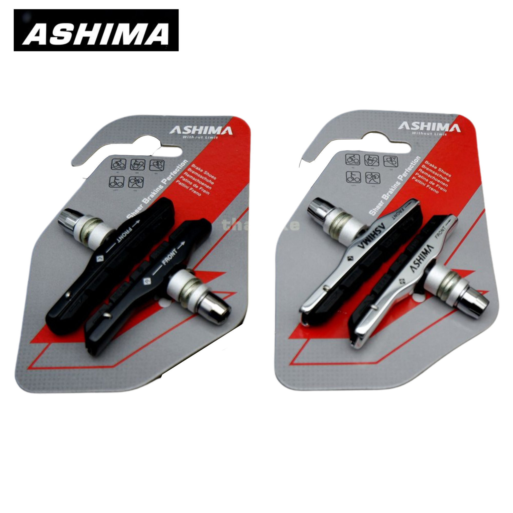 ยางเบรคจักรยานแบบวีเบรค ยี่ห้อ ASHIMA รุ่น AP445CV-P-S-AL