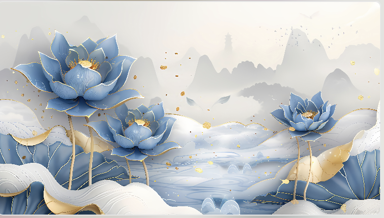 วอลเปเปอร์ภาพดอกบัว (สั่งผลิต)