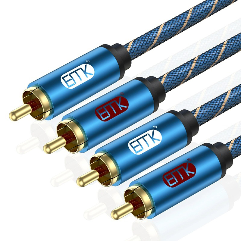 ERTK PremiumRCATORCA สายสัญญาณเสียง Premium RCA คู่ ส่งสัญญาณเสถียร ประกันศูนย์ไทย