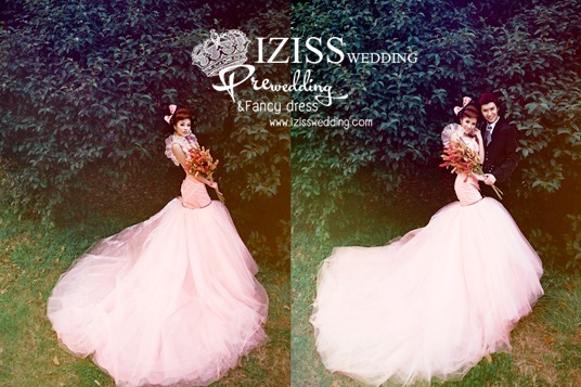 PW019 - **เลิกผลิตค่ะ** ชุดคู่ถ่ายพรีเวดดิ้ง (prewedding dress) & ชุดแต่งงานแฟนซี (Fancy wedding dress)ชายหญิง "ธีมสีส้ม-ดำ"