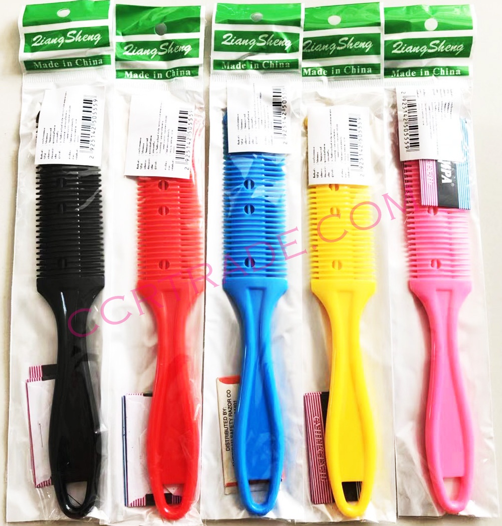 หวีซอยผมสีสด+ใบมีด 24 ซม.