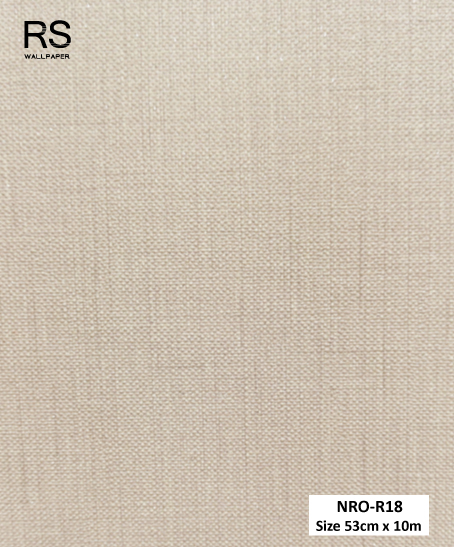 วอลเปเปอร์ สีน้ำตาลลายผ้า มีกลิตเตอร์สีเงิน NRO-R18