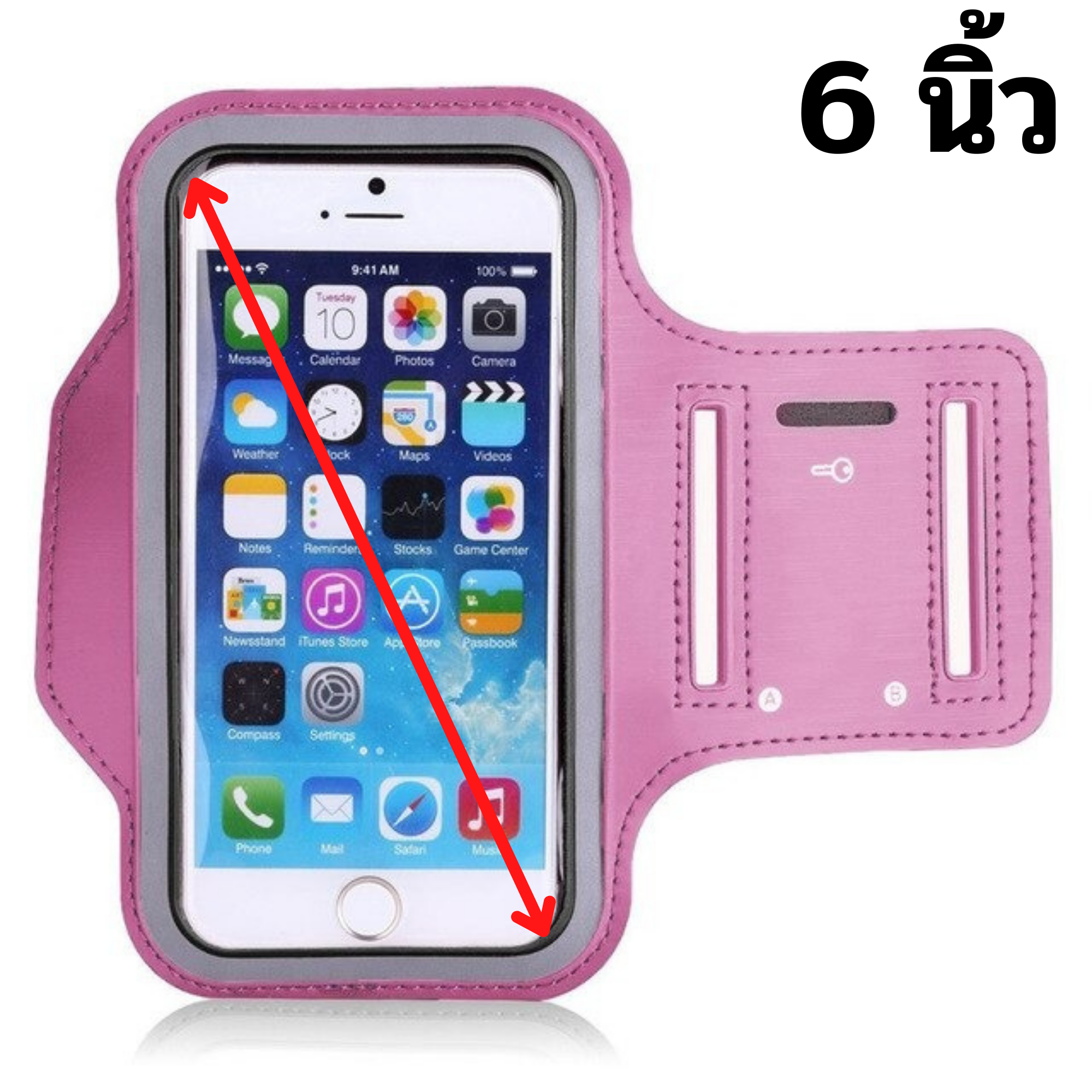 สายรัดแขนใส่มือถือ ปั่นจักรยาน วิ่ง Armband Case 5/6 นิ้ว