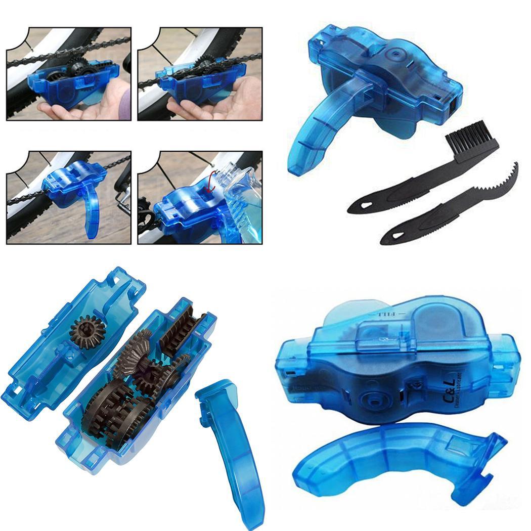 กล่องล้างโซ่ พร้อมแปรงขัดเฟืองและโซ่ จักรยาน