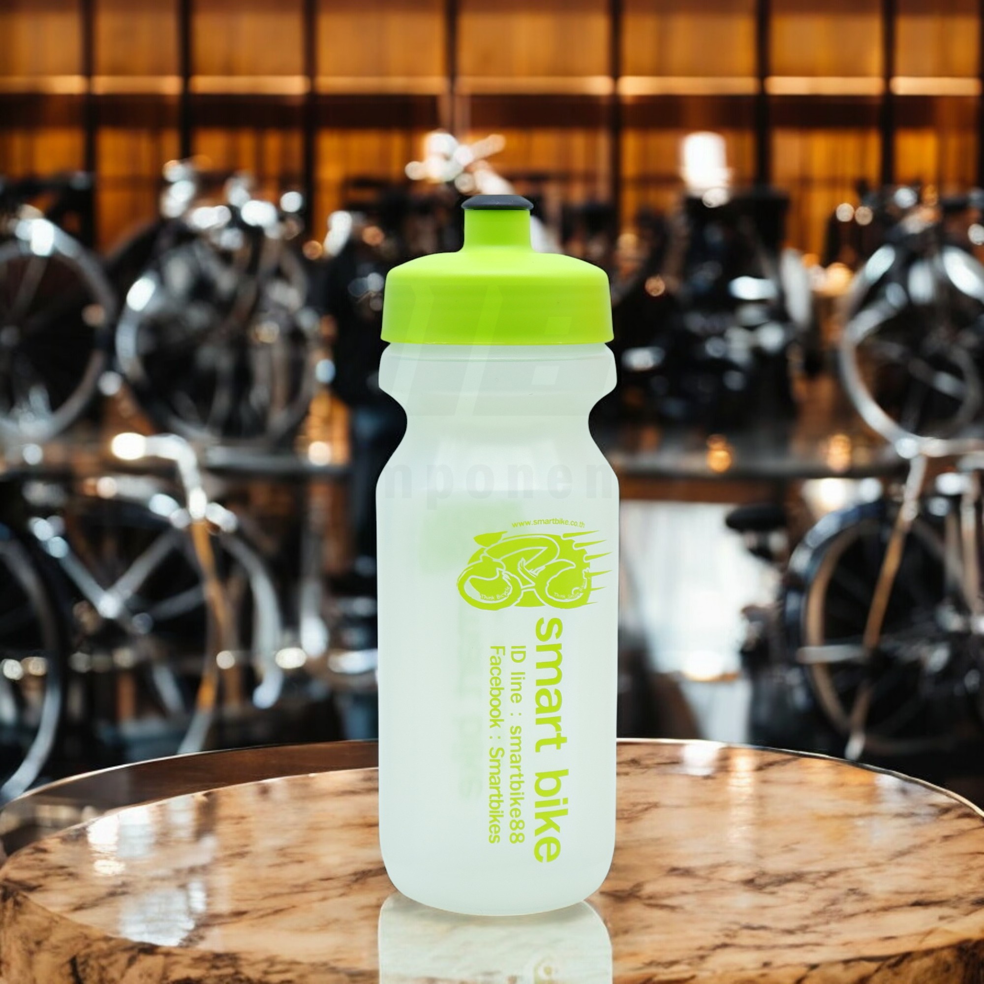 ขวดน้ำปั่นจักรยานแบบขวดใส SMARTBIKE สีใส 600ml translucent