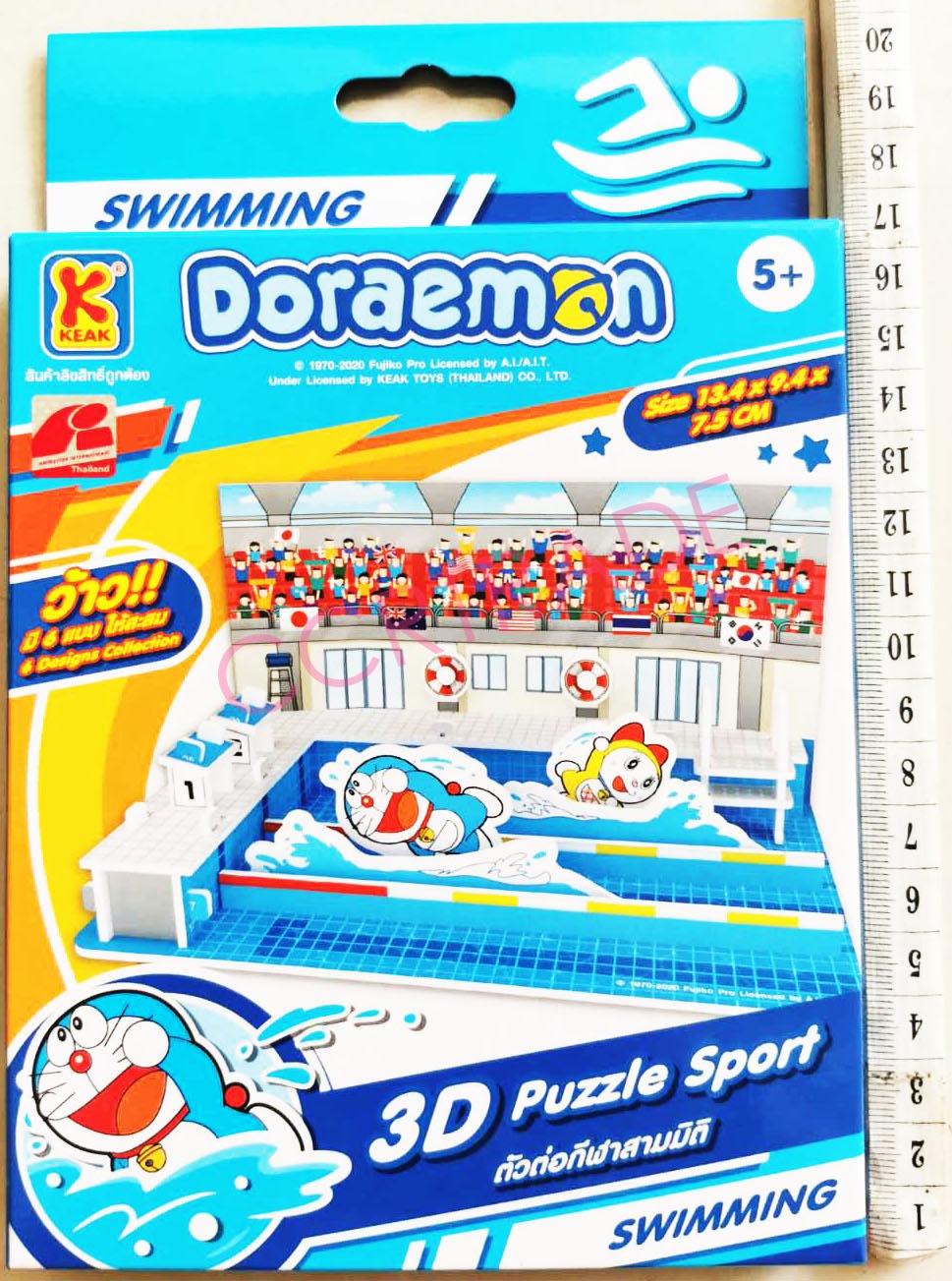 ตัวต่อกีฬาโดราเอม่อน 3 มิติ 6 แบบกล่อง 13x20 ซม.(ลิขสิทธิ์แท้)(1x6)