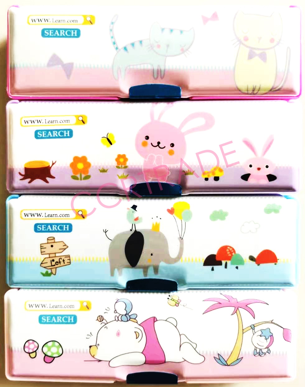 กล่องดินสอแม่เหล็กการ์ตูน 2 หน้า 19 ซม.(ลายใหม่)
