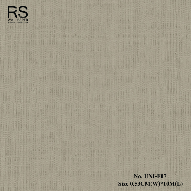 วอลเปเปอร์ติดผนัง ลายกระสอบสีเทาอมน้ำตาล No.UNI-F07