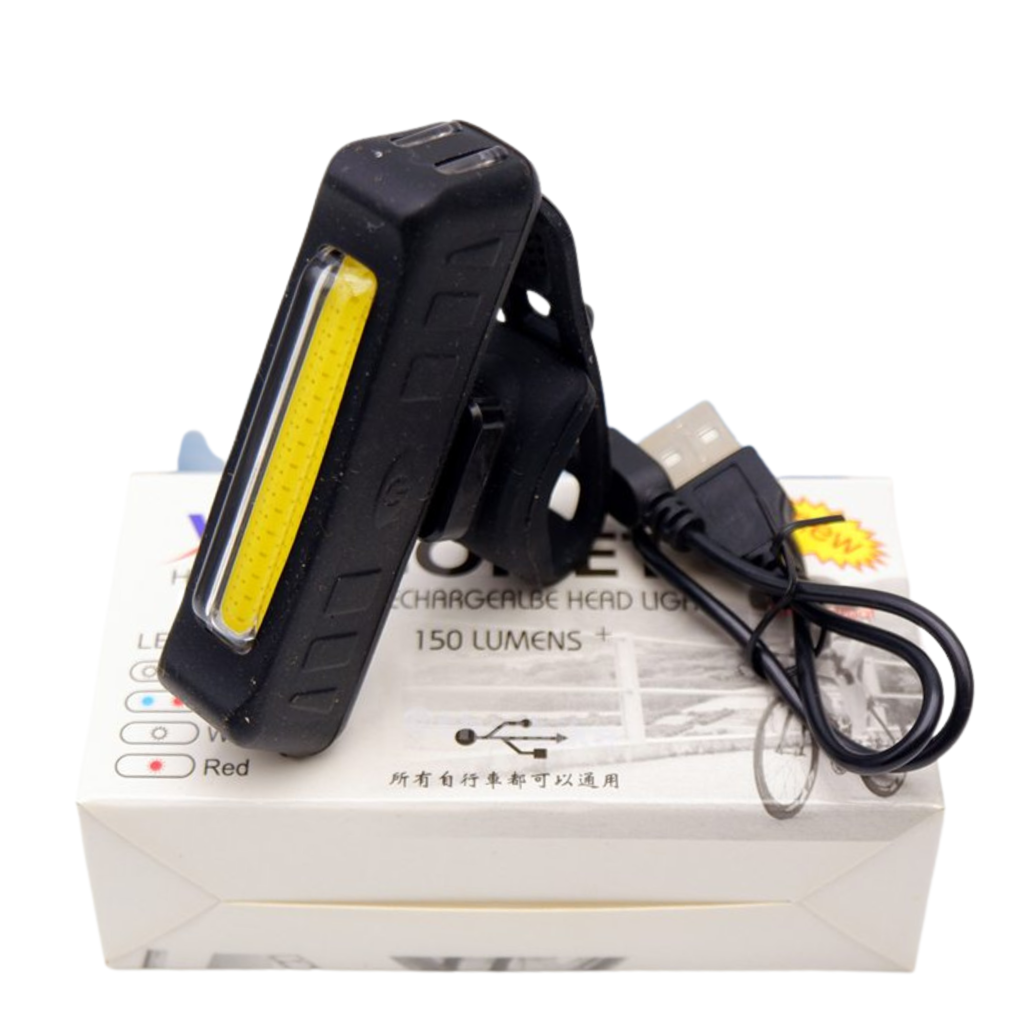 ไฟท้ายจักรยาน COMET HJ-035 แบบชาร์จ USB สีแดงน้ำเงิน สีขาวแดง