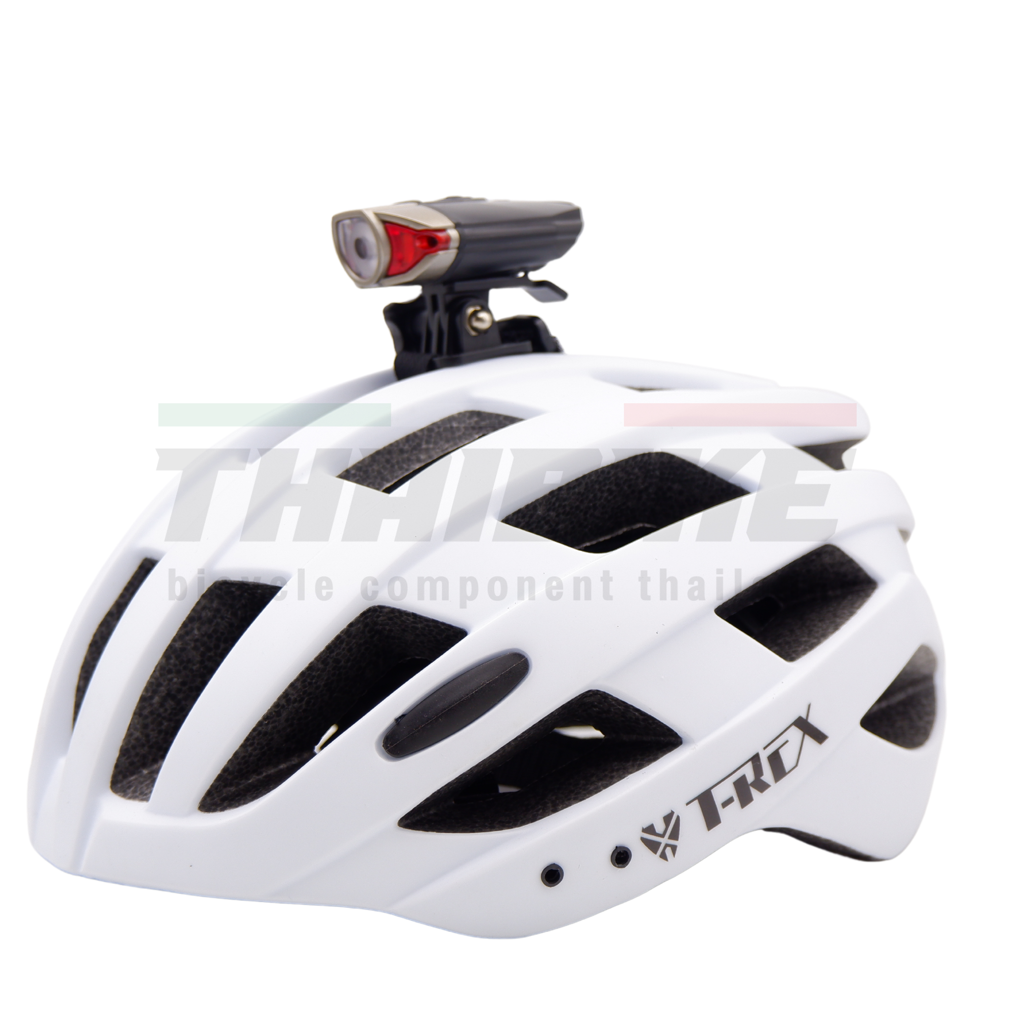 ไฟหน้าจักรยาน BUG HJ-039 SUPER LAVA 300Lumen ชาร์จ USB แถมที่ติดหมวก ติดเมาส์