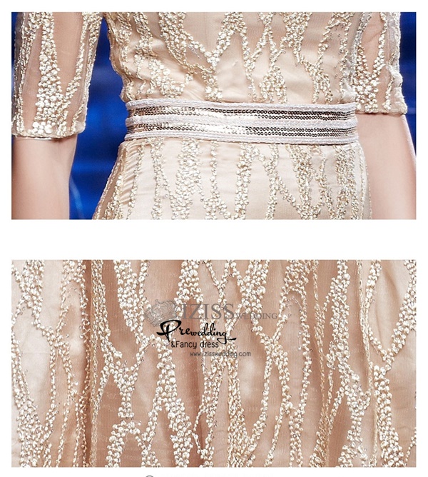 T021**พรีออเดอร์เดรสสีทอง**ชุดราตรียาวสีทอง ไหล่ปาดแขนสั้น เล่นดีเทลตกแต่งเลื่อมลายกิ่งไม้ ตัดต่อกระโปรงผ้าทรงปล่อย ใส่สบาย งานเกรดพรีเมี่ยม ไฮโซ