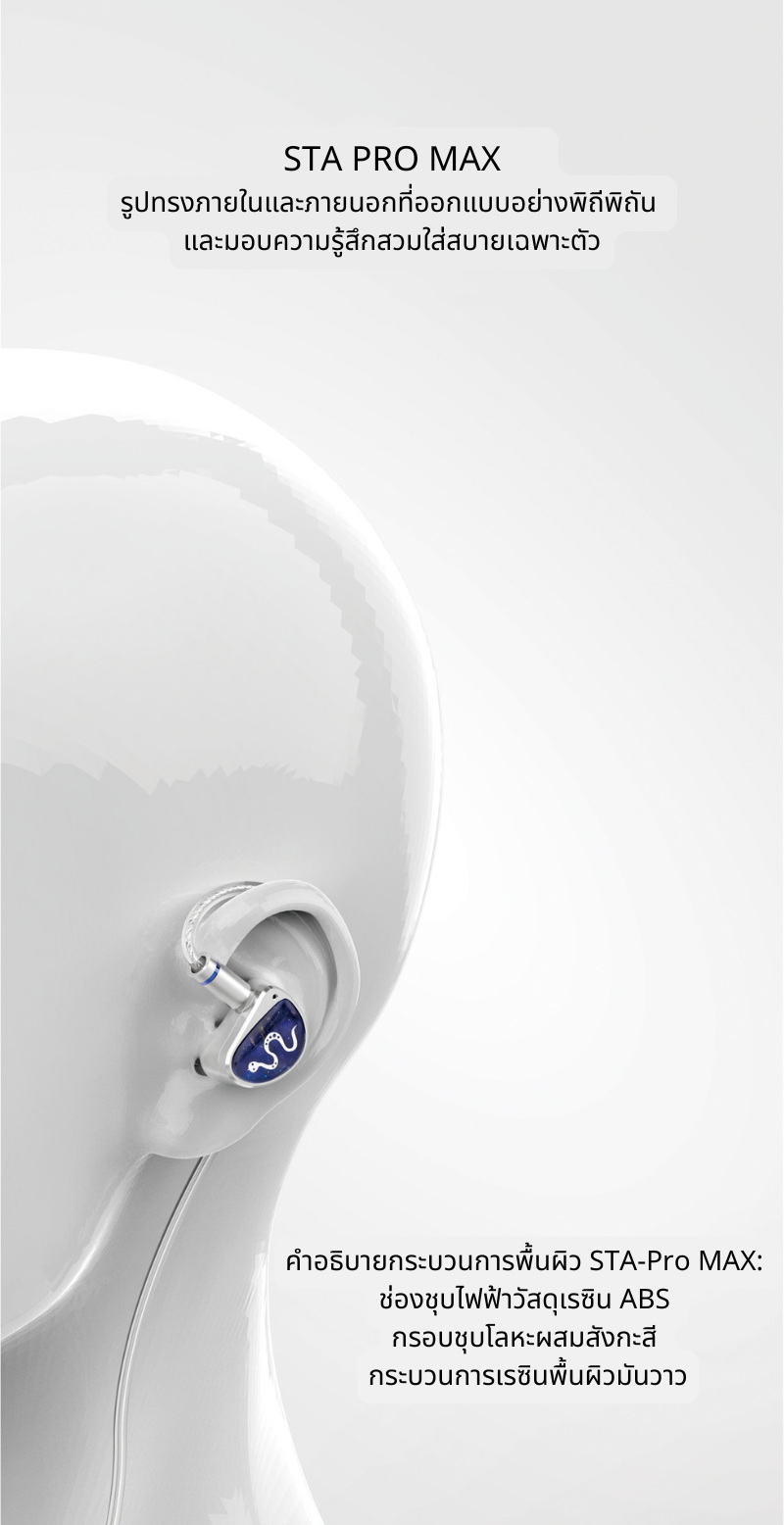 Ear Acoustic Audio STA-Pro MAX หูฟัง IEMs 2 ไดรเวอร์ Dynamic เสียงโปร่งใส ประกันศูนย์ไทย