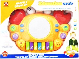 ปูน้อยตีกลอง+เปียโนฝึกภาษาอังกฤษ-จีนกล่อง 23.5x31 ซม.(1x3)