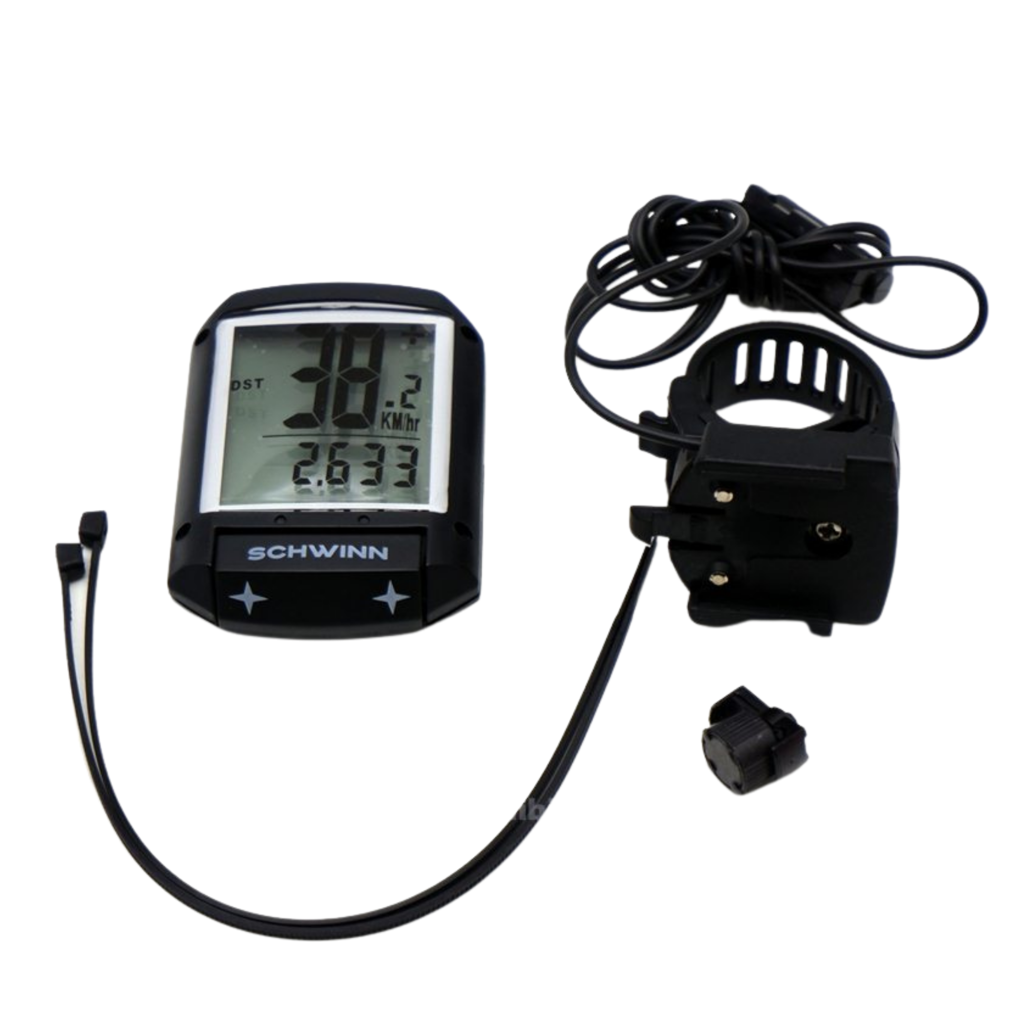 ไมล์วัดความเร็วจักรยานจอใหญ่ มีสาย Schwinn Bicycle Computer