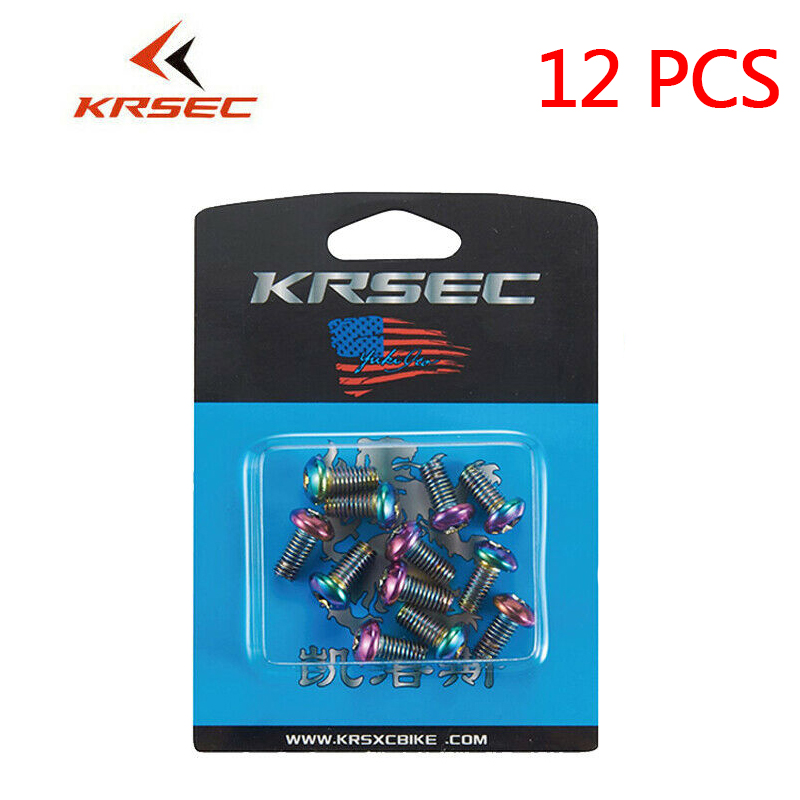 น็อตใบดิสจักรยาน KRSEC MTB Disk Brake Rotor Bolts M5x10mm 12pc