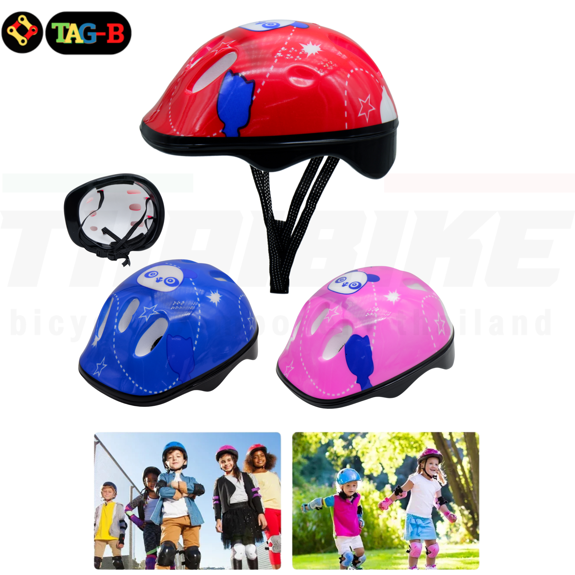 หมวกกันน็อคเด็กขี่จักรยานแบบกลม หมวกรถขาไถ หมวกเด็ก THAIBIKE