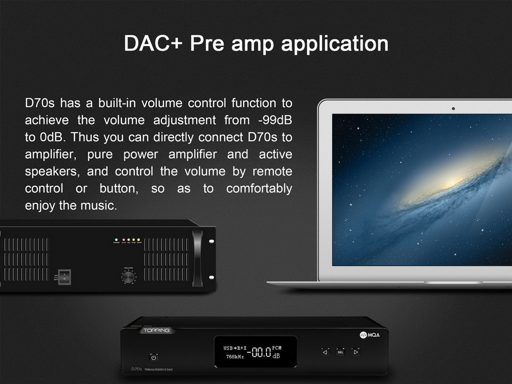 ขาย Topping D70S MQA DAC ตัวแปลงสัญญาณ แบบตั้งโต๊ะ