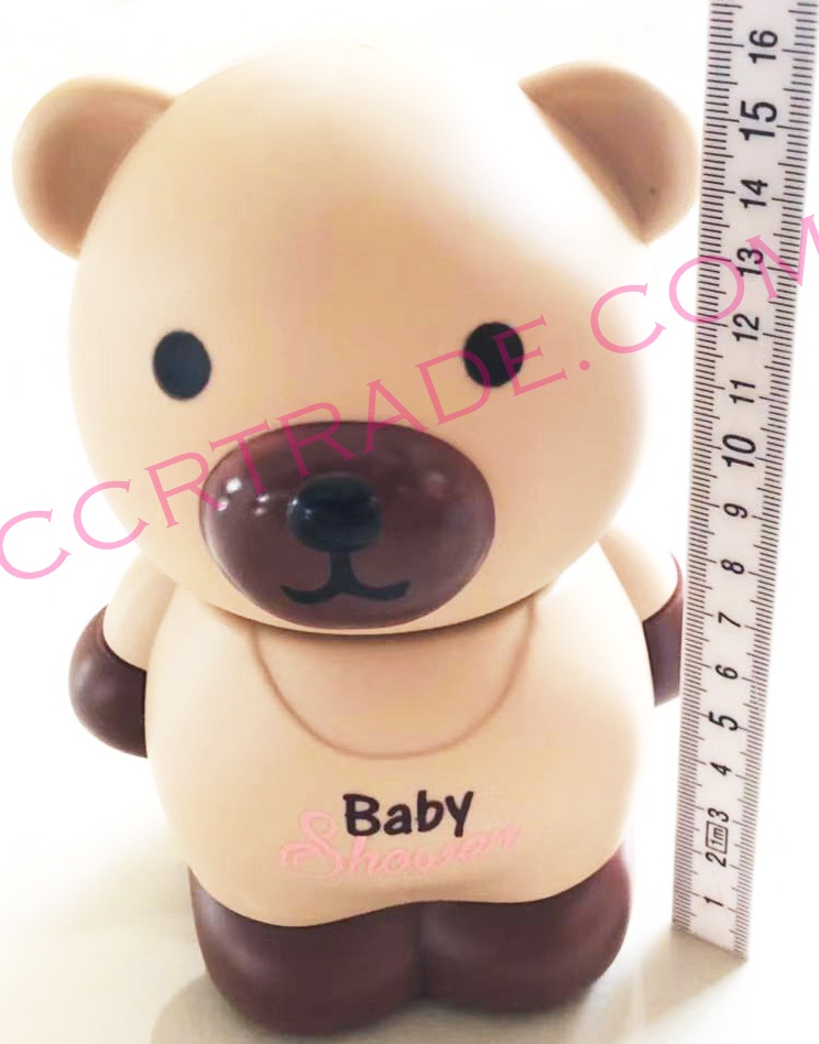 หมีออมสินเกาหลีกล่องใส 9x18 ซม.(1x3)