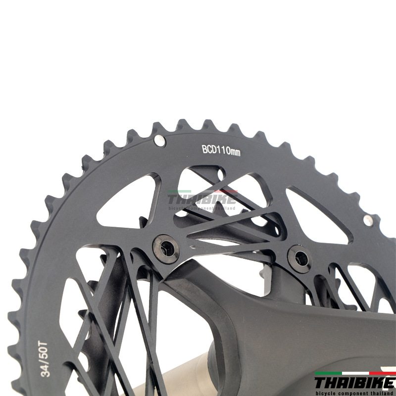 ชุดขาจานจักรยานเสือหมอบพร้อมกะโหลก ยี่ห้อ Jiankun RFA ขนาด 50-34T ขาจาน 170มม.