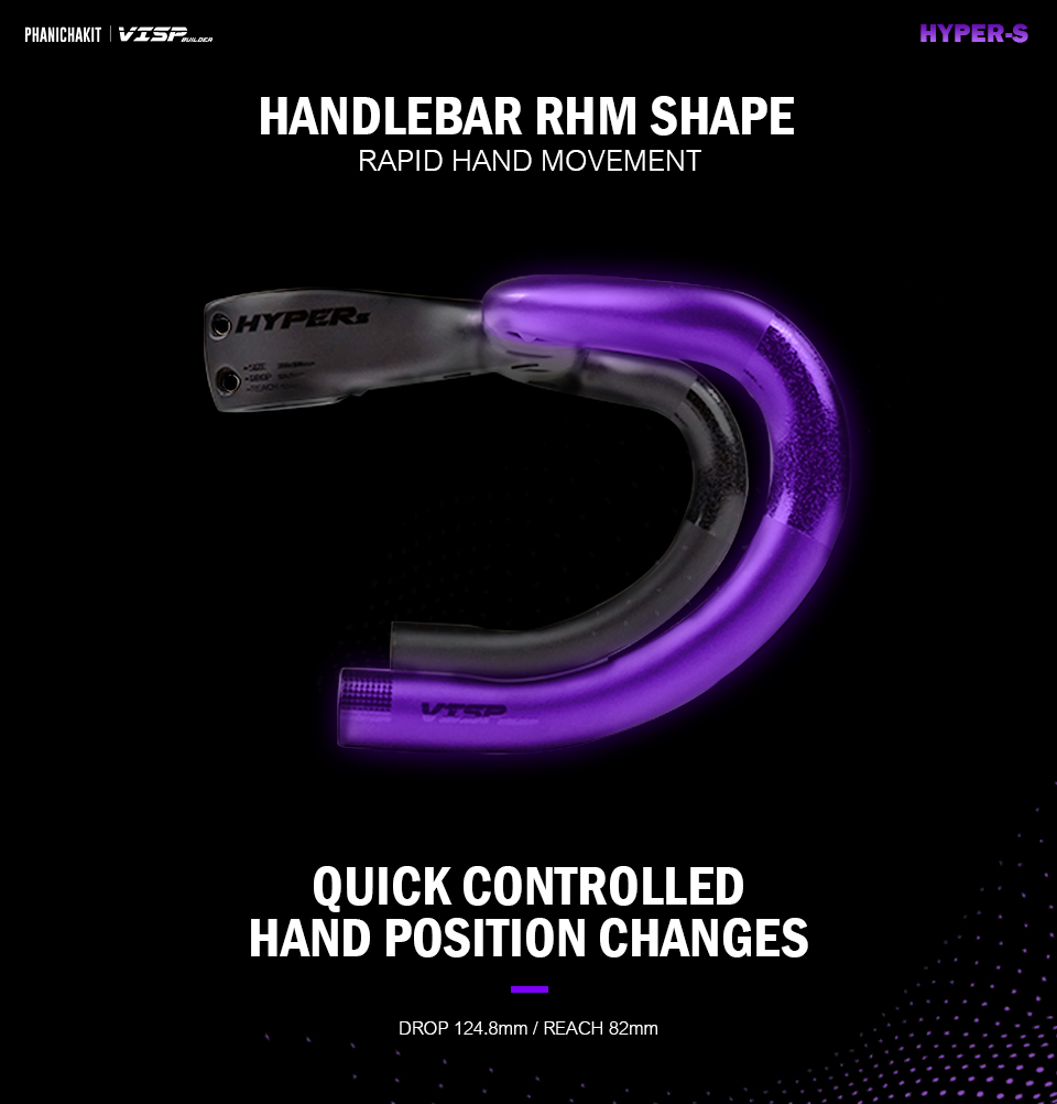 แฮนด์จักรยานคาร์บอนอินทิเกรตเสือหมอบ VISP BUILDER รุ่น HYPER-S