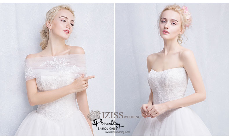 ฺBR104 **พรีออเดอร์**ชุดแต่งงาน&ชุดเจ้าสาวแบบยาวสีขาวเกรดพรีเมี่ยม เปิดไหล่ มีแขน หรูหราน่ารัก สวยโดดเด่นไม่ซ้ำใคร