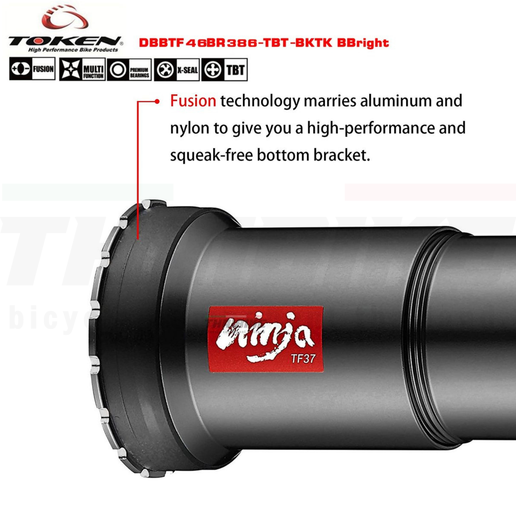 กะโหลกจักรยานเสือหมอบ CERVELO TOKEN CERAMIC TF46BR386 BBright แบริ่ง/เซรามิค TBT: BB46BR386-TBT