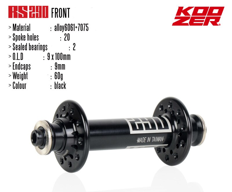 ดุมจักรยานแบบหน้าและหลัง KOOZER RS290 Road Bike 20/24