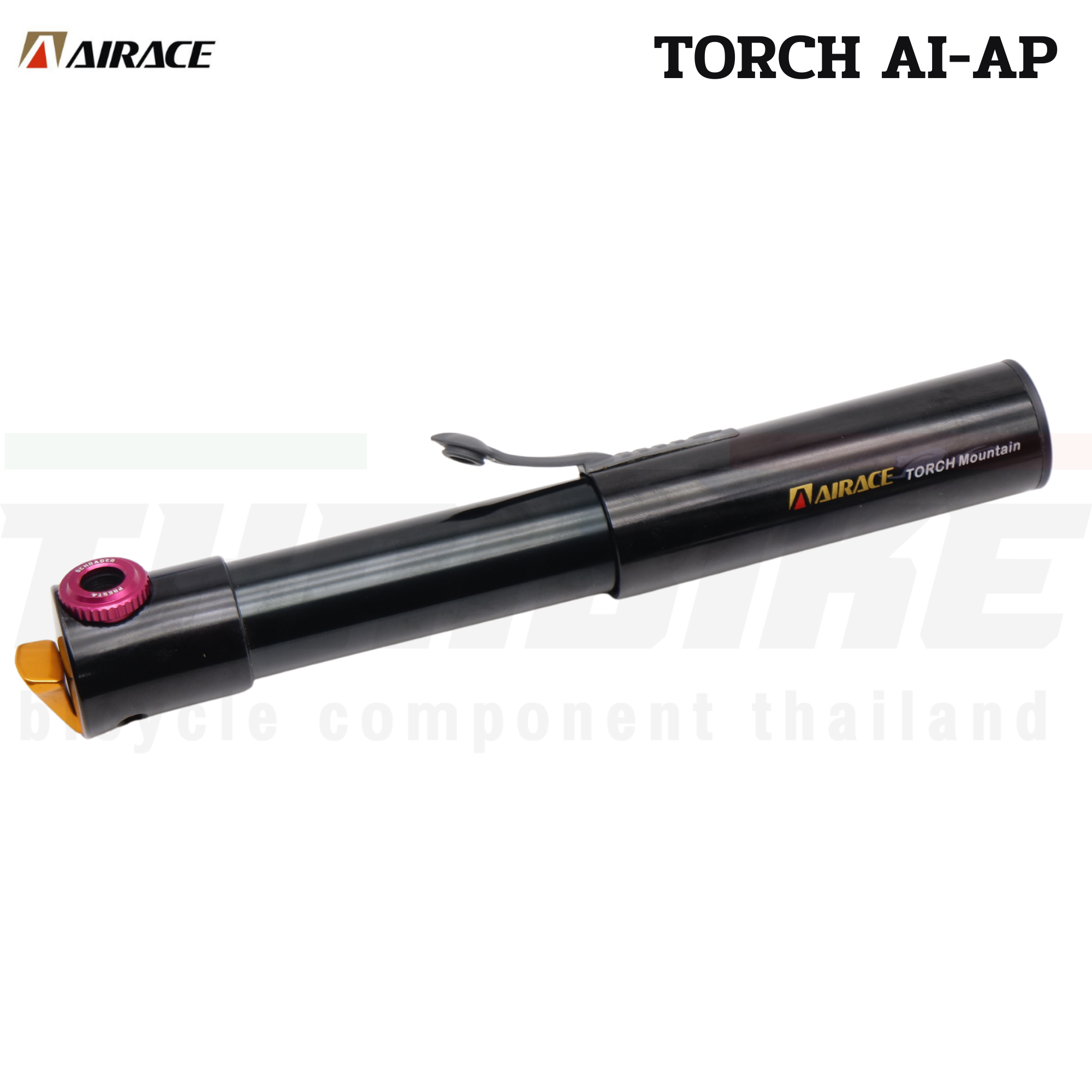 สูบจักรยานแบบพกพา AIRACE TORCH AI-AP ขนาดเล็ก 5 นิ้ว 100 psi (7 bar).
