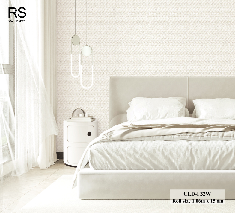 วอลเปเปอร์ หวายสีขาวปนเทาอ่อน CLD-F32W