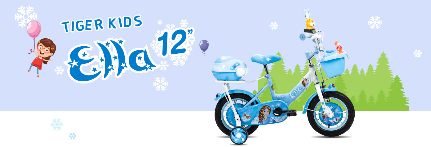 TIGER : KID 12" จักรยานเด็ก 12" ลายการ์ตูนเด็กผู้ชายและเด็กผู้หญิง