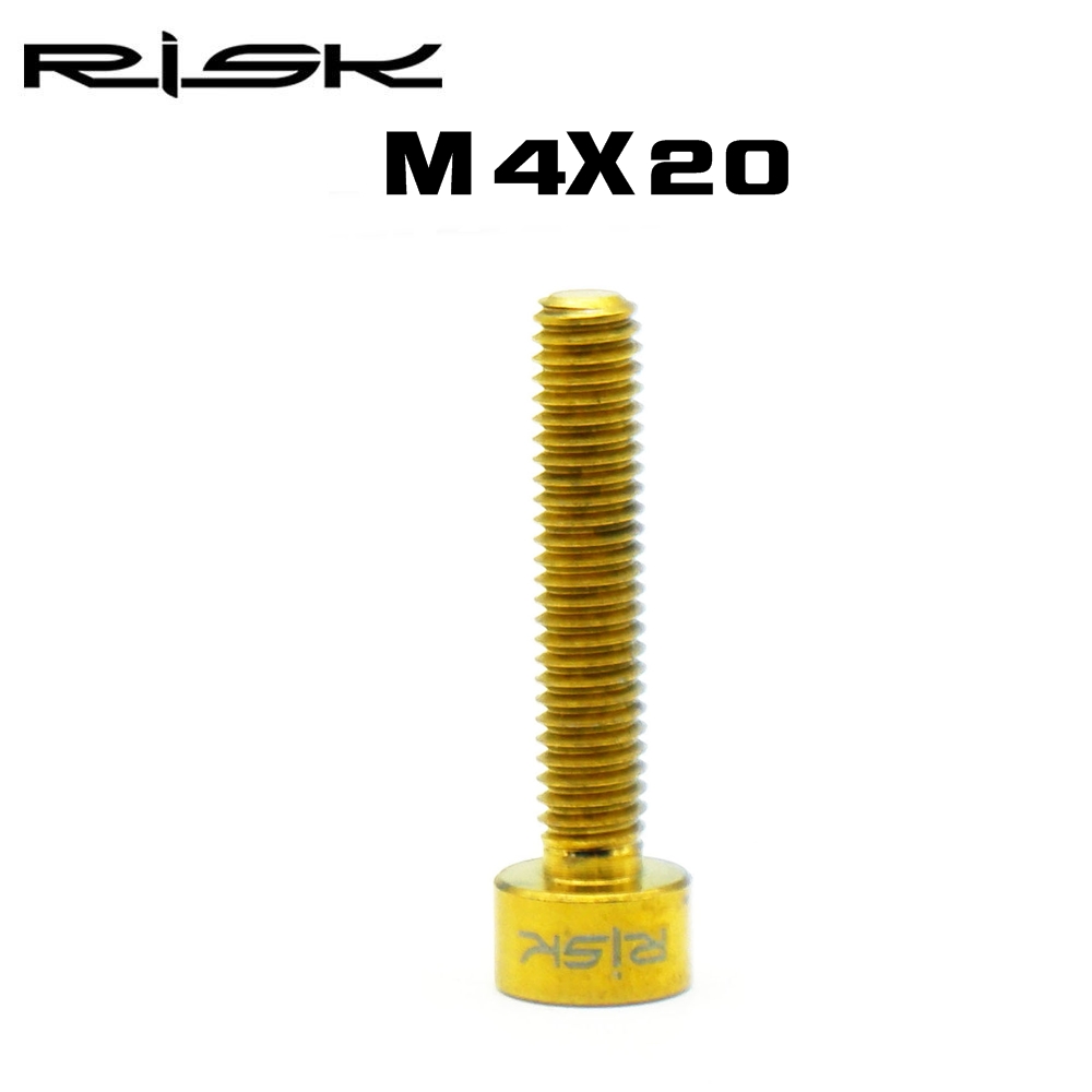 น็อตไทเทเนียมแท้ติดสับจานจักรยาน ตีนผี RISK ขนาด M4