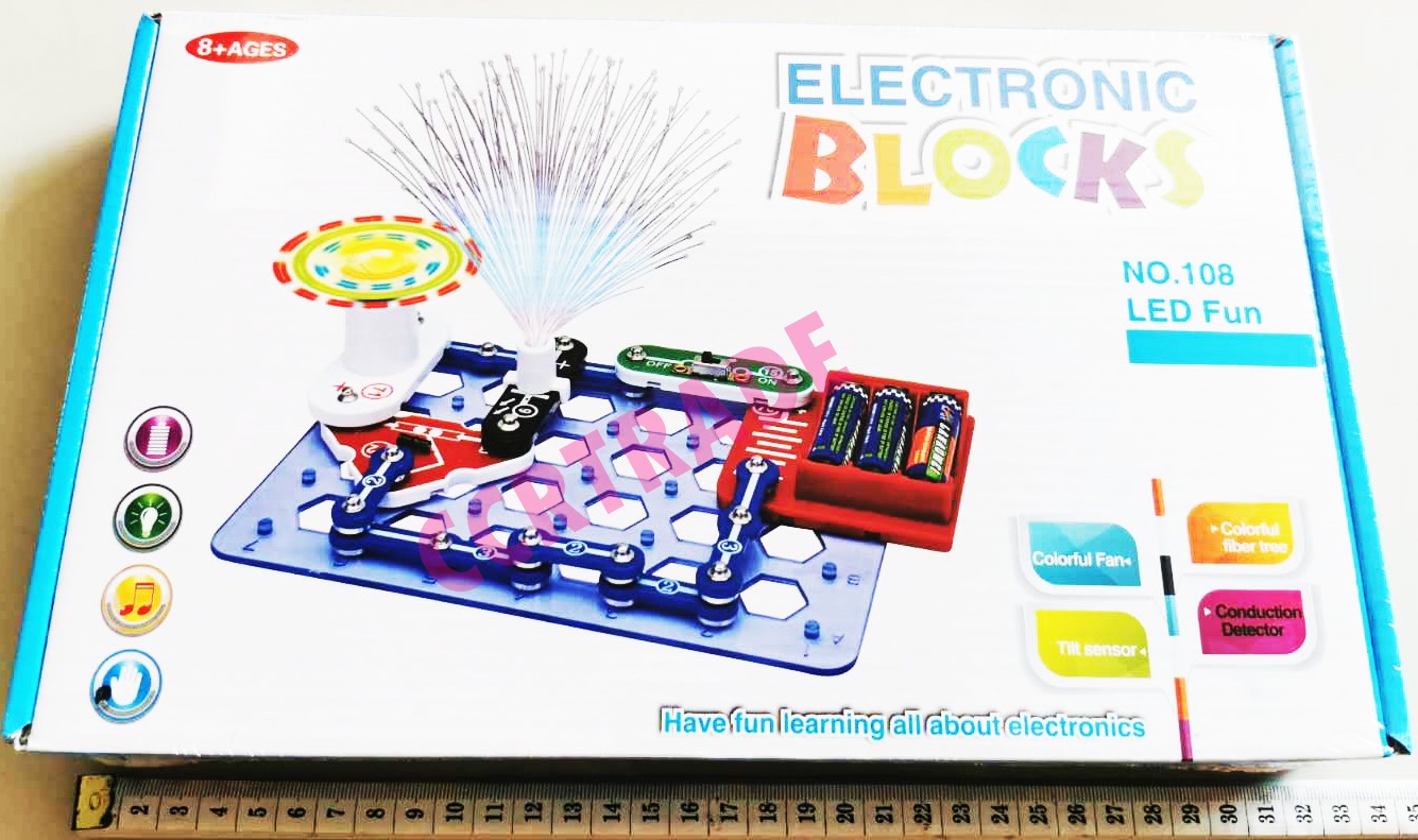 เซ็ทวงจรไฟฟ้า DIY มีไฟกล่อง 20x32.5 ซม.(1x3)