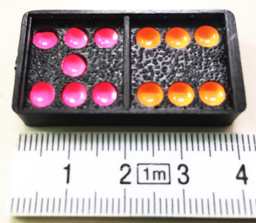 เกมส์โดมิโน่กระต่าย 55 ชิ้นกล่องใหญ่ 22 ซม. (1x3)