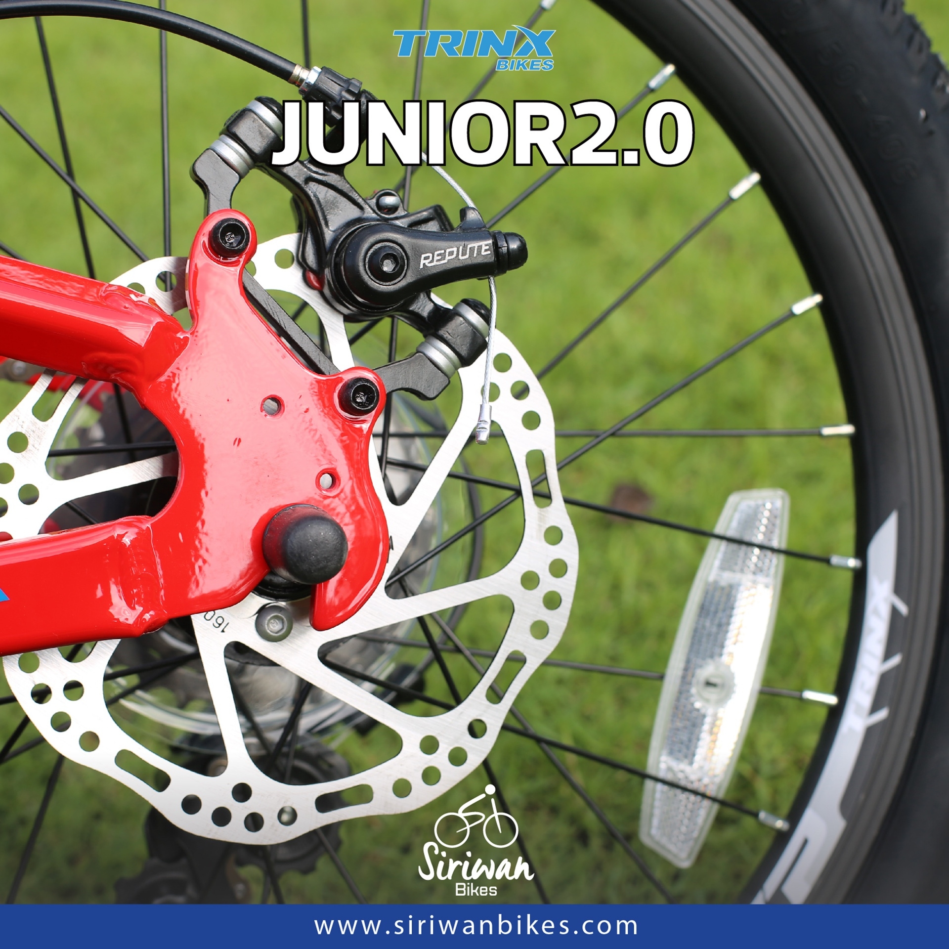 TRINX : JUNIOR 2.0 จักรยานเด็ก MTB อลูฯ 20" ดิสเบรค 7 Speeds