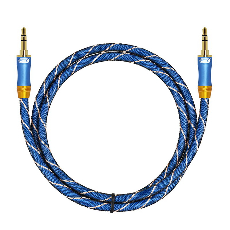 ขาย ERTK NEW AUX Blue สาย Aux 3.5 เป็น 3.5 สายถักหนังงู สำหรับเครื่องเสียง