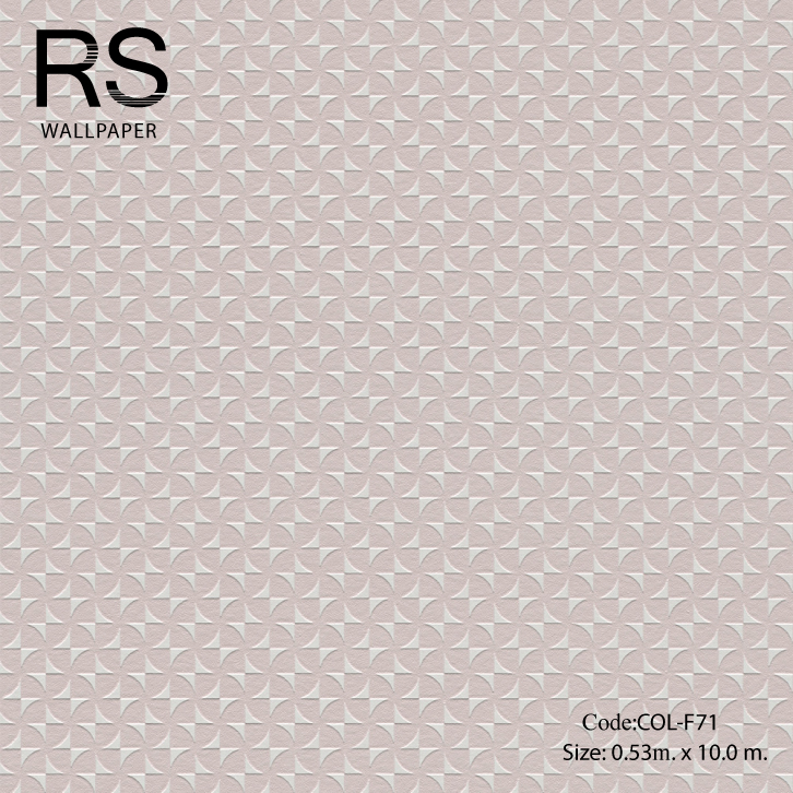 วอลเปเปอร์โมเดิร์นลายดาวกระจายสีชมพูอ่อนพื้นสีขาว COL-F71