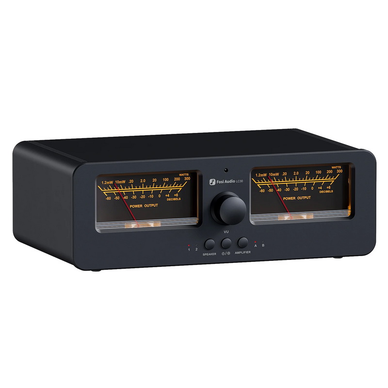 Fosi Audio LC30 ตัวสลับ ลำโพง เครื่องขยายเสียง พร้อมจอแสดงผล VU meters รีโมทควบคุมระยะไกล