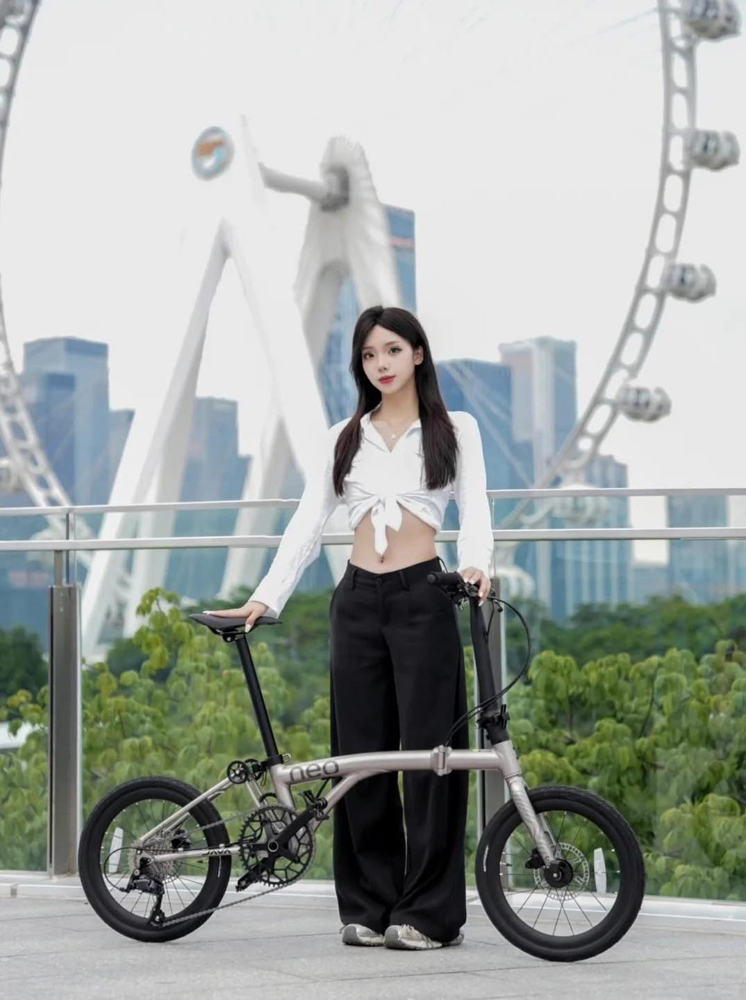 Java : NEO จักรยานพับได้ แบบม้วนหาง 9 สปีด ดิสเบรกน้ำมัน น้ำหนักเบา