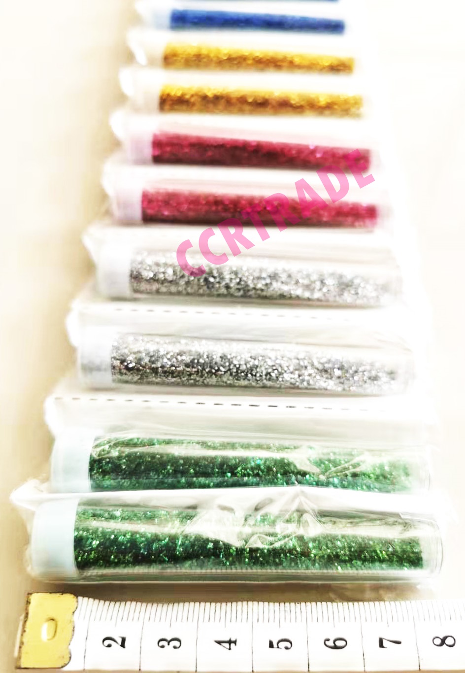 กากเพชรสี 12 ชิ้นแผง 34 ซม. คละสี