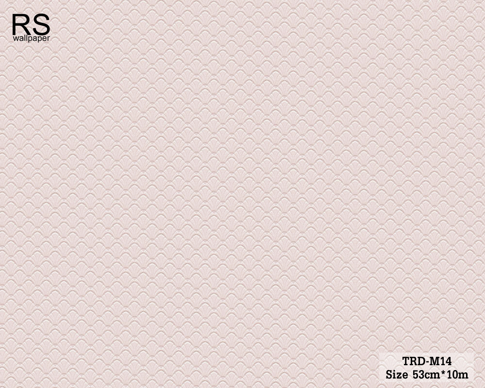 วอลเปเปอร์ ลายโมเดิร์น โค้งเกร็ดปลาเล็ก สีชมพูพาสเทล TRD-M14