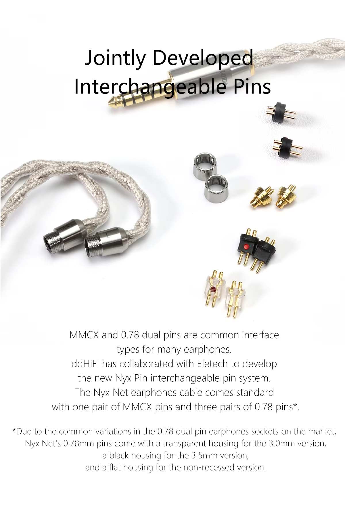 [PreOrder] DD BC130 (Nyx Net) สายอัพเกรดหูฟัง ความบริสุทธิ์สูง เปลี่ยนขั้วหูฟังได้ ประกันศูนย์ไทย