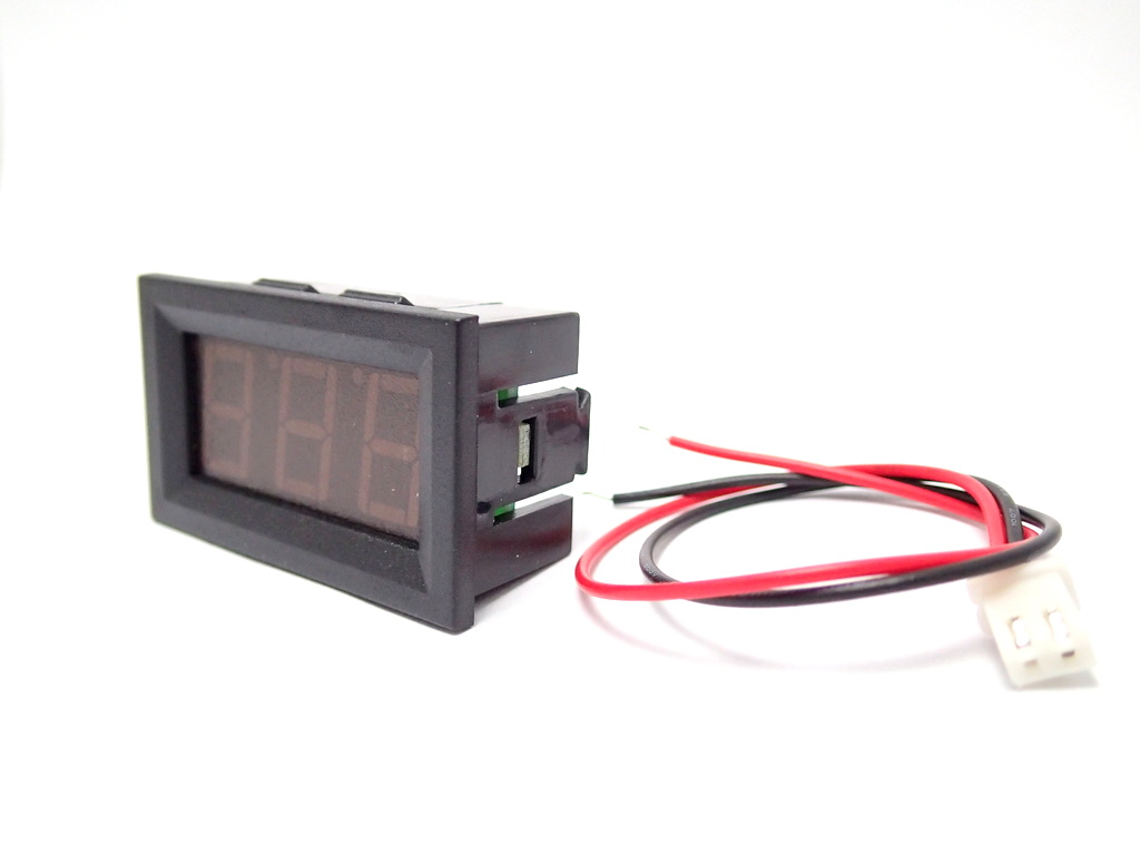 โวลต์มิเตอร์ ดิจิตอล DC 3.2-30V Two-Wire [Red]