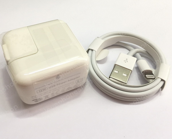 หัวชาร์ต12W +สายชาร์จ แท้ สำหรับ iPhone 7/7Plus, 6/6Plus 5/5S และ Ipad (Lightning to USB Cable) ส่งฟรี..