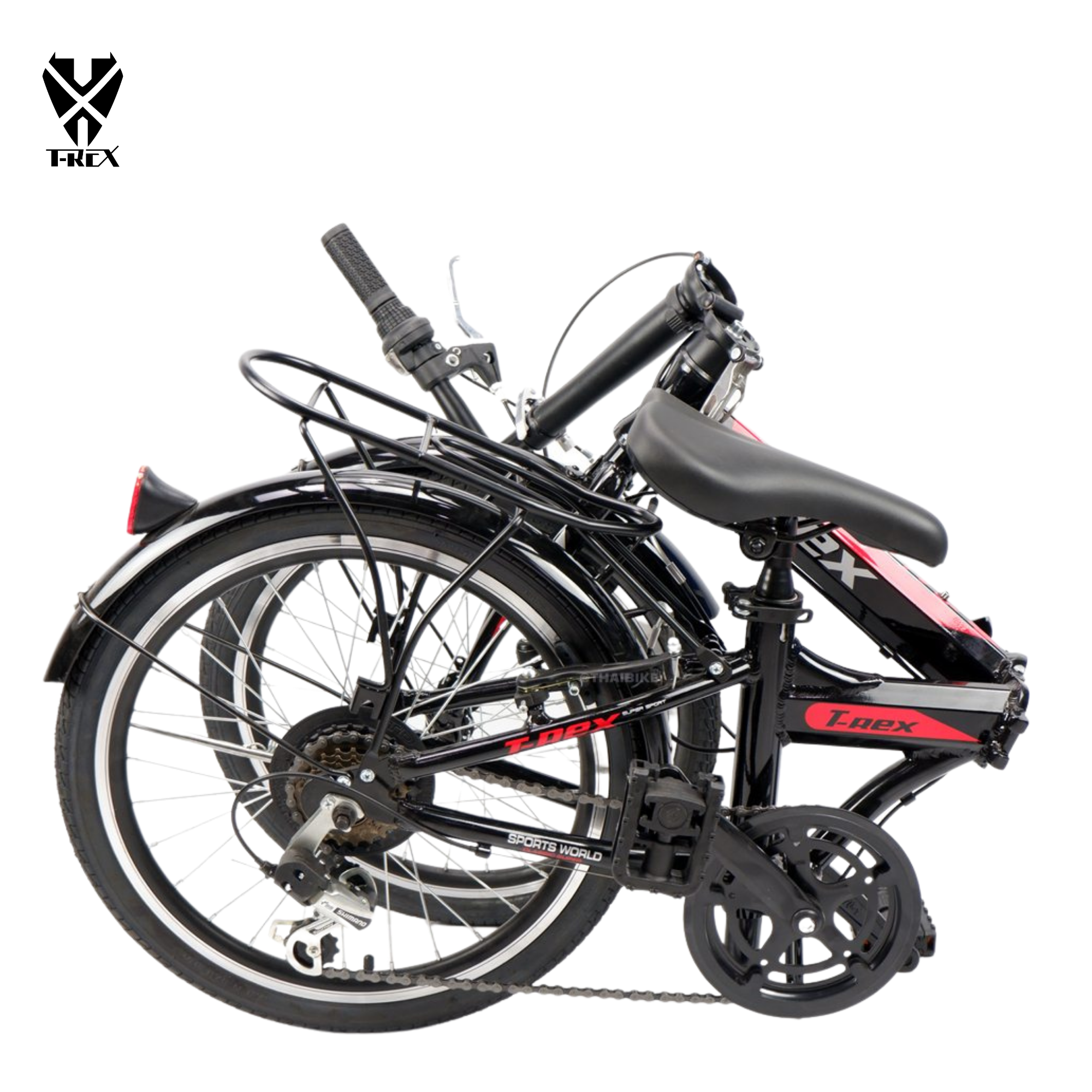 รถพับอลูมิเนียม T-REX มีเกียร์ น้ำหนักเบา พับง่าย รถจักรยานพับได้ ผู้ใหญ่ ล้อ 20 นิ้ว